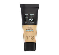 Тональный крем Maybelline New York Fit Me Matte and Poreless Foundation №118 (Nude)