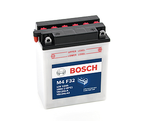 Акумулятор кислотний мото 12 Ah 12 V 160 A АКБ BOSCH 0092M4F320 Правий [+] YB12AL-A / YB12AL-A2