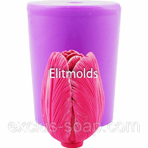 Тюльпан бутон полураскрытый 3D, фото 1