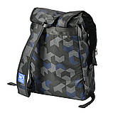 Рюкзак молодіжний YES T-71 "Double up" чорний/синій, фото 3