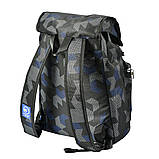 Рюкзак молодіжний YES T-71 "Double up" чорний/синій, фото 4