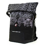 Рюкзак молодіжний YES T-93 "Roll" сірий/чорний, фото 3