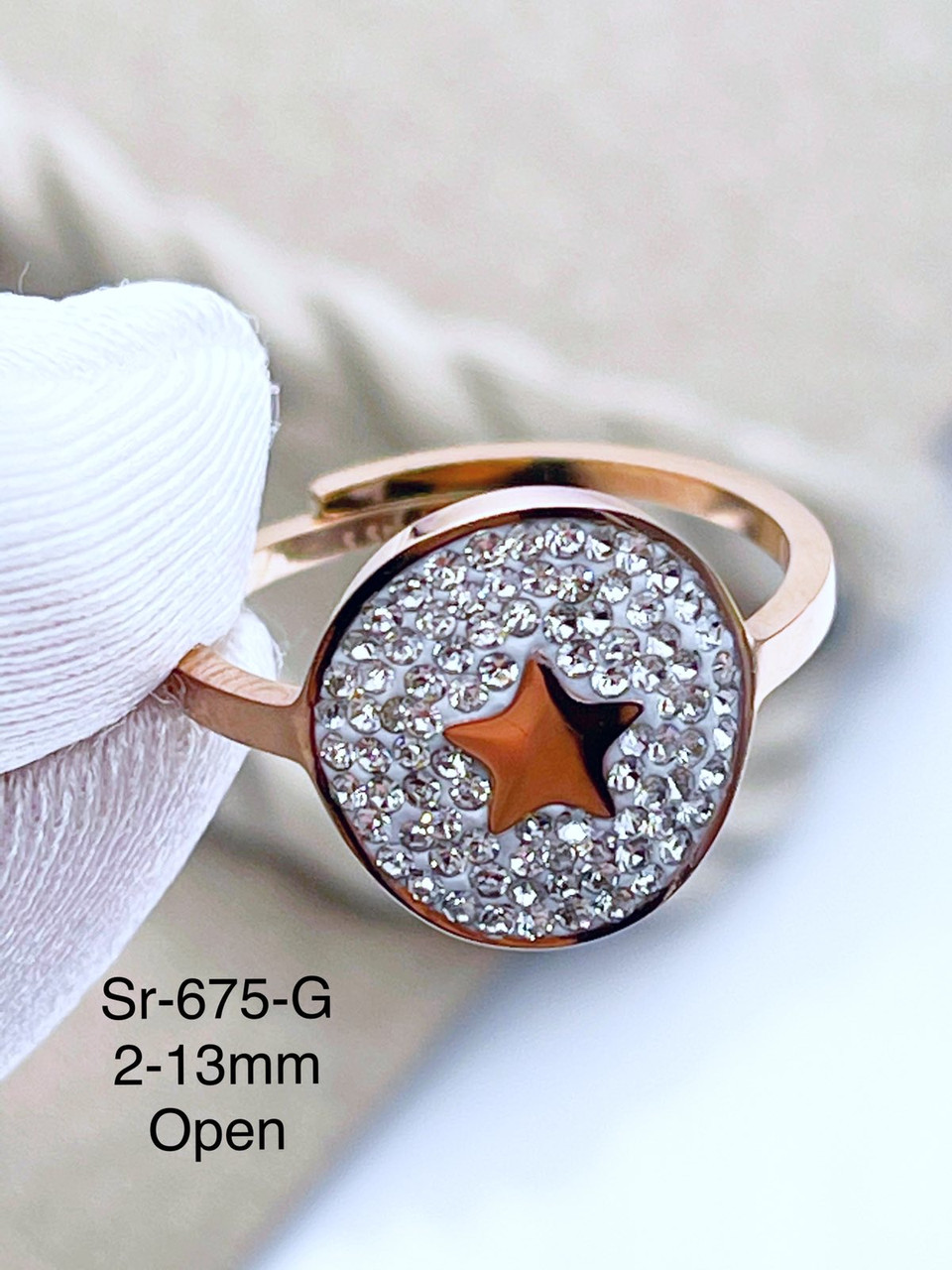 Каблучка Stainlees Steel преміум Sr-675 (7) open