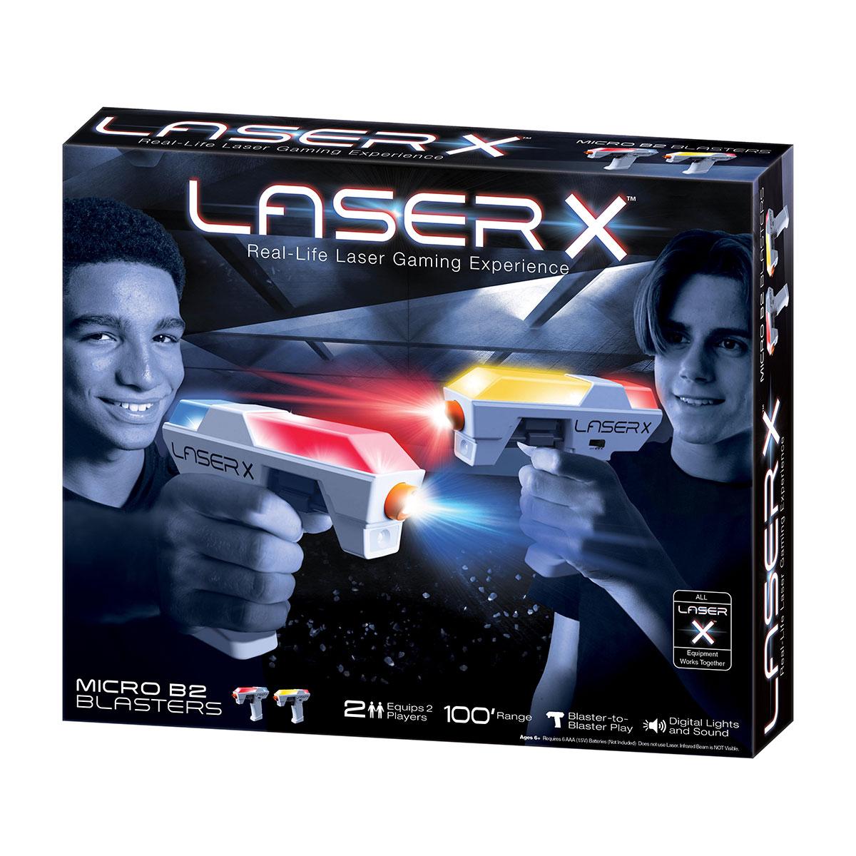 Ігровий набір для лазерних боїв — LASER X MICRO для двох гравців, дитячий лезер пістолет