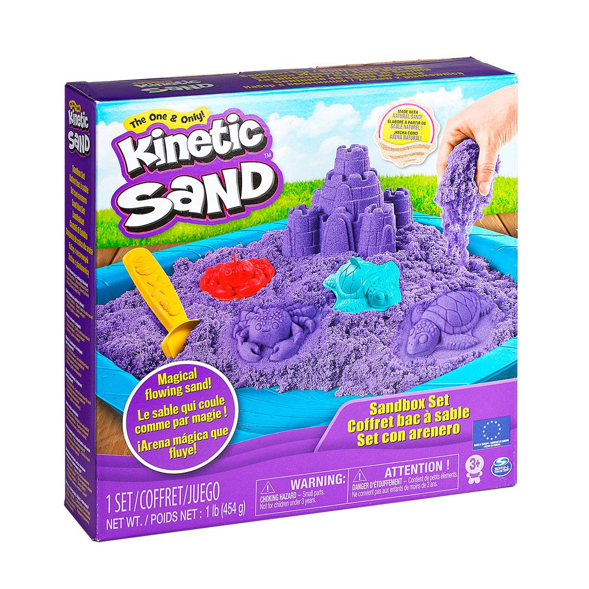 Набір піску для дитячої творчості — KINETIC SAND ЗАМОК ІЗ ПІСКА (фіолетовий,454 г, кінетичний пісок)