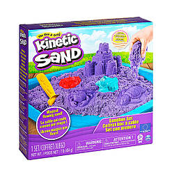 Набір піску для дитячої творчості — KINETIC SAND ЗАМОК ІЗ ПІСКА (фіолетовий,454 г, кінетичний пісок)