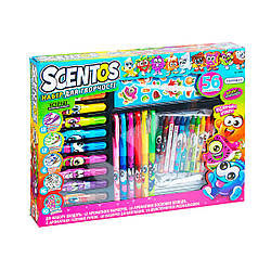 Scentos  Ароматний набір для творчості - СМАЧНЕ АСОРТІ (ручки,маркери, олівці, наклейки, розмальовка)