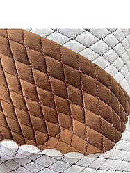 Стьобана замша для автомобілів дубльований поролоном і синтепоном. «Ромб».Турецького виробництва.