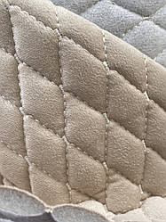 Стьобана замша для автомобілів дубльований поролоном і синтепоном. «Ромб».Турецького виробництва.