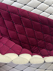 Стьобана замша для автомобілів дубльований поролоном і синтепоном. «Ромб».Турецького виробництва.