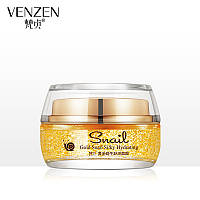 Увлажняющий крем для лица с золотом и муцином улитки Venzen Gold Snail Advanced Skin Queen, 50г
