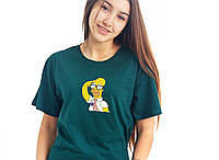 Футболка зеленая Симпсон , модная летняя футболка симпсоны