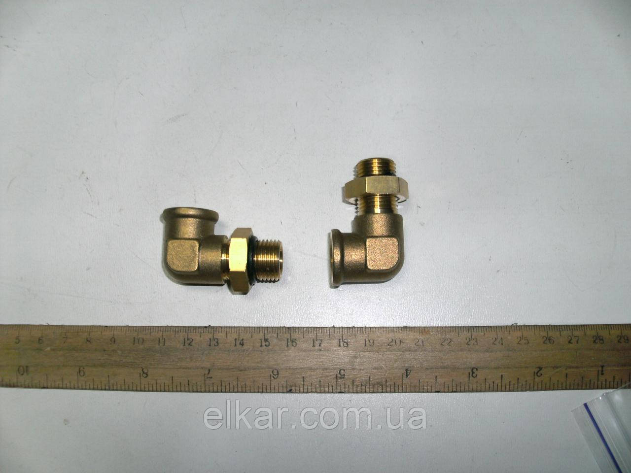 Кутник М16х1,5хМ16х1,5 внутр латунь (ан. SIRIT 71051615), фото 1