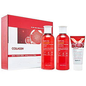 Зволожуючий набір для обличчя на основі колагену Farmstay Collagen Essential Moisture Skin Care 3 Set