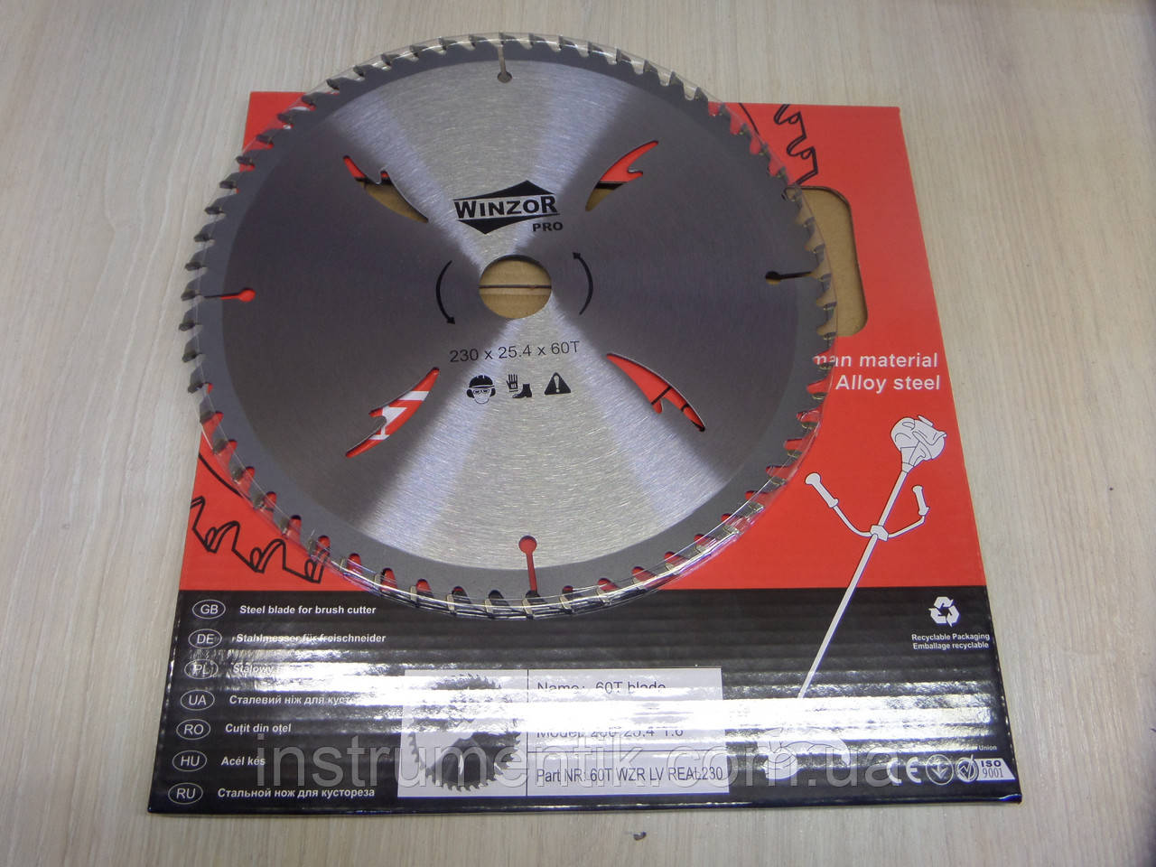 Ніж для мотокос Winzor 60T (230*25.4*1.6)