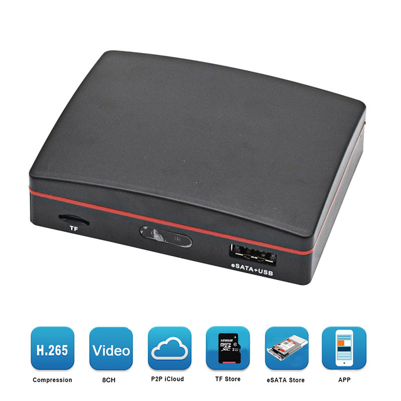 Відеореєстратор NVR на 8 IP камер з записом на SD, eSATA, H265, хмара, Pegatan V200-8, IP до 4 Мп, App XMEYE