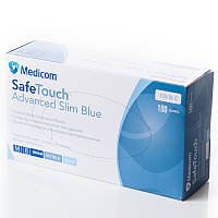 Рукавички нітрилові, супер полегшені (3 г) Блакитні (100 шт/уп) Medicom "M"