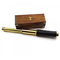 Підзорна труба в дерев'яному футлярі (труба 31 см футляр 17,5х7х6 см) ( 32265)