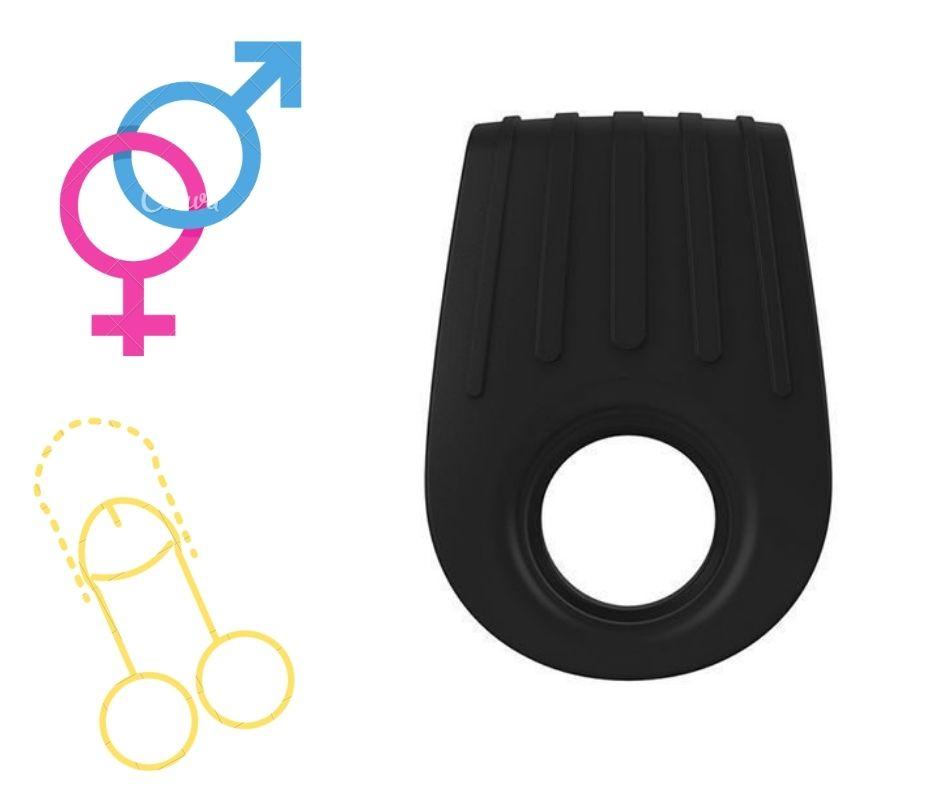 ВІБРОКОЛЬЦЕ OVO B12, ЧОРНЕ