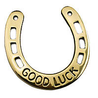 Подкова бронзовая "good luck" (10,5х10,5 см)(naal good luck big holes)