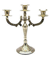 Подсвечник на 3 свечи "серебро" (25х24,5х10,5 см)
