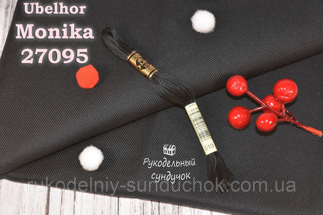 Тканина рівномірного переплетіння Ubelhor Monika 27095 28 ct. Чорна