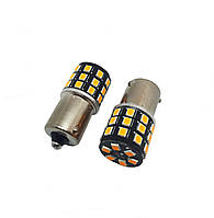 Светодиодная лампа с цоколем bau15s 1156 33SMD 2835 10-30V с драйвером, со смещенным контактом Желтая