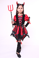 Дитячий карнавальний костюм на Хеллоуїн Чортеня для дівчинки 3-6 років