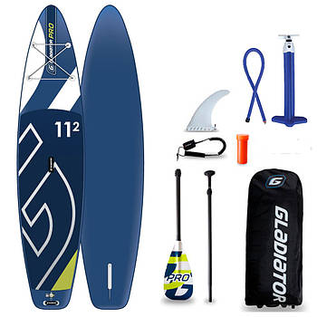 Сапборд Gladiator PRO 11'2" — надувна дошка для САП серфінгу, sup board (вітринний)
