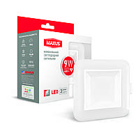 Розумний світильник MAXUS 3-step 9W (змінні яскравість і тон) квадрат