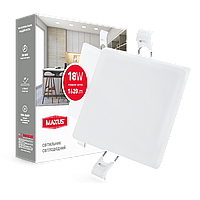 Світильник врізний MAXUS SP edge 18W, 4100К (квадрат)