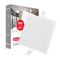 Світильник врізний MAXUS SP edge 36W, 4100К (квадрат)