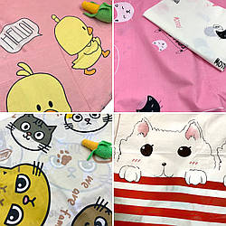 Тканина для домашнього текстилю дитяча забарвлення ш.2.2 Бязь голд, дитячі малюнки