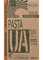 Макароны без глютена Pasta UA овощные (спиральки), 300 г, ТМ Healthy Generation