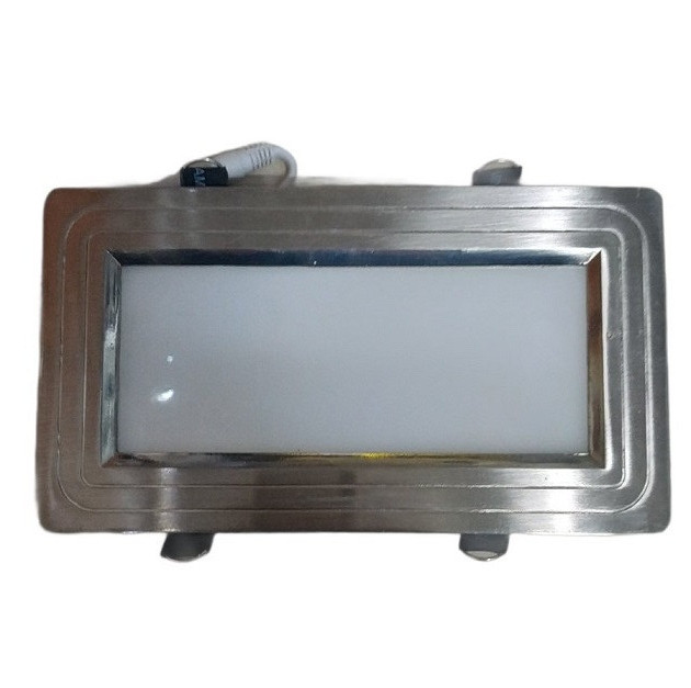 Світлодіодний світильник Horoz (HL690L) 12W 3000K прямокутник мат.хром (стельовий) Код.57138