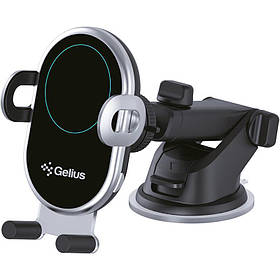 Автотримач з автозатискачем, з бездротовою зарядкою Gelius Pro Wally 3 Automatic WC-002 10 W (Wireless Charger