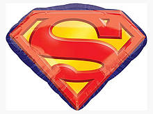 Фольгована кулька велика фігура Знак супермена 59х53см