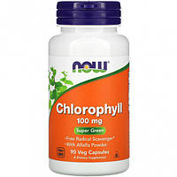 Хлорофіл NOW Foods Chlorophyll 100 мг 90 капсул