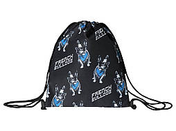 Рюкзак-мішок із принтом на затяжці