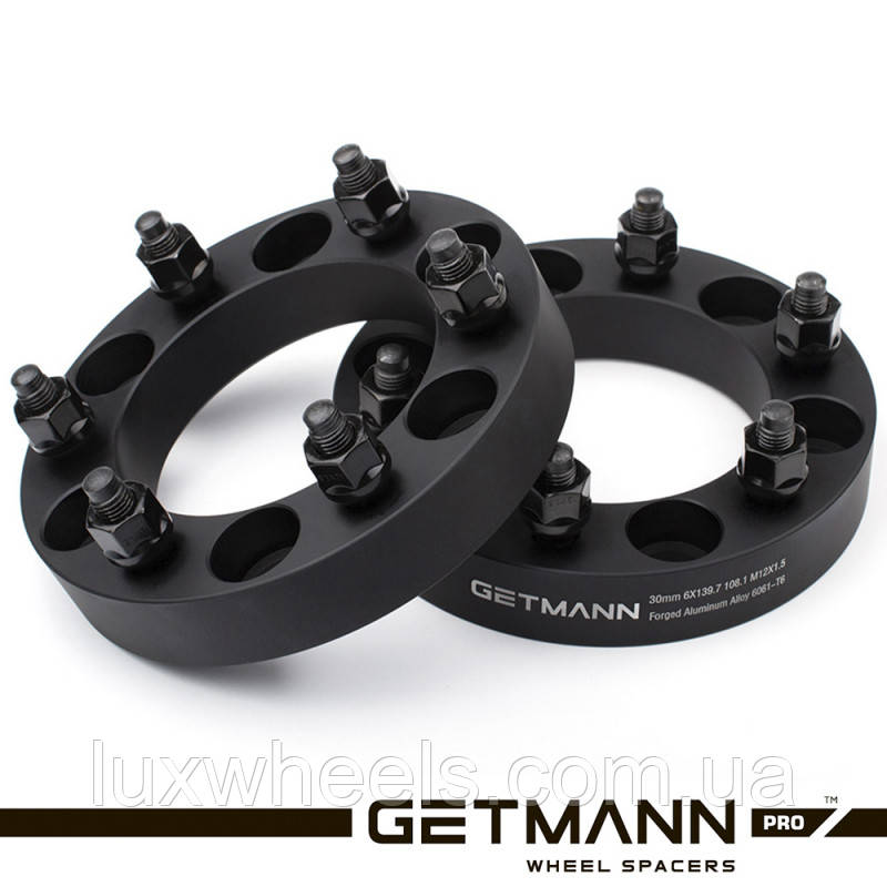 Колісна проставка-адаптер GETMANN 1 шт. 30мм PCD 6x139.7 DIA 108.1 зі шпильками 12x1. 5 для Mitsubishi