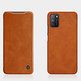 Захисний чохол-книжка Nillkin для Xiaomi Poco M3 (Qin leather case) Brown Коричневий, фото 6
