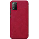 Захисний чохол-книжка Nillkin для Xiaomi Poco M3 (Qin leather case) Red Червоний, фото 3