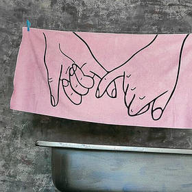 Пляжний рушник великий з принтом У нас з тобою до мурашок