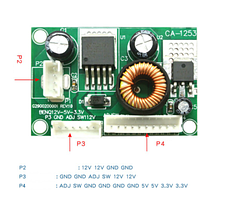 CA-1253 перетворювач знижувач DC-DC 12V to 5V + 3.3V