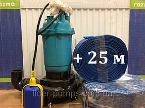 Насос дренажно-фекальний DELTA WQCD2-2.6 з НОЖами + шланг 25 м.