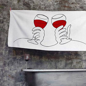 Пляжний рушник великий з принтом Вінішко