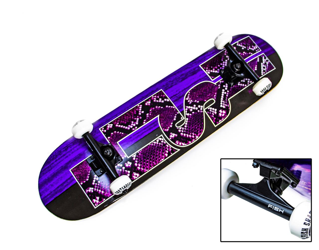 Скейт Fish Skateboard Snake Skin