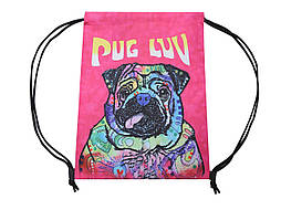 Рюкзак-мішок із принтом на затяжці