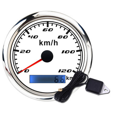 GPS спідометр 60км / год I GAUGE WPSP270-GPS-120W білий, фото 1