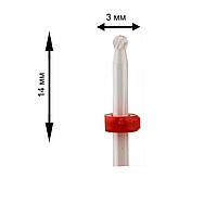 Фреза для маникюра керамика шарик, маникюрная насадка керамическая, M-214, сверло бур для ногтей